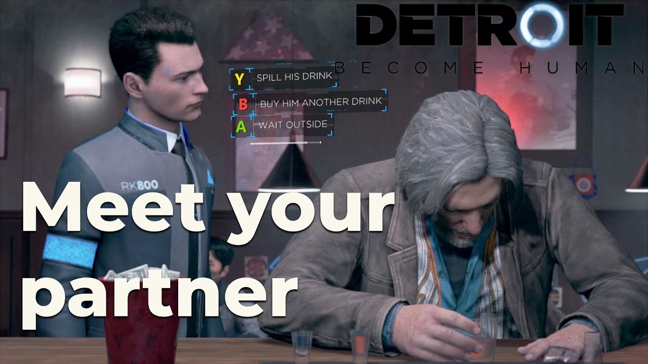 NO ANDROIDS ALLOWED - Connor Meets Hank for the First Time | Detroit: Become Human Clips