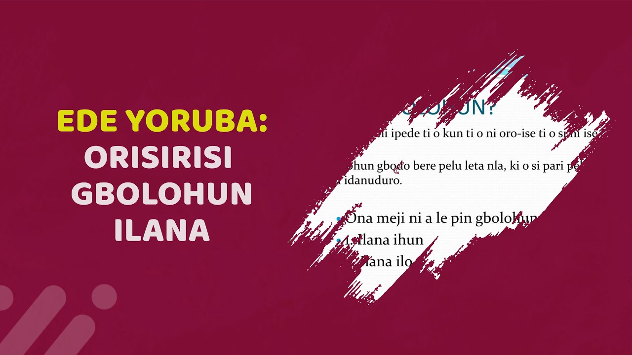 Orisirisi gbolohun Ilana Ilo tabi ise