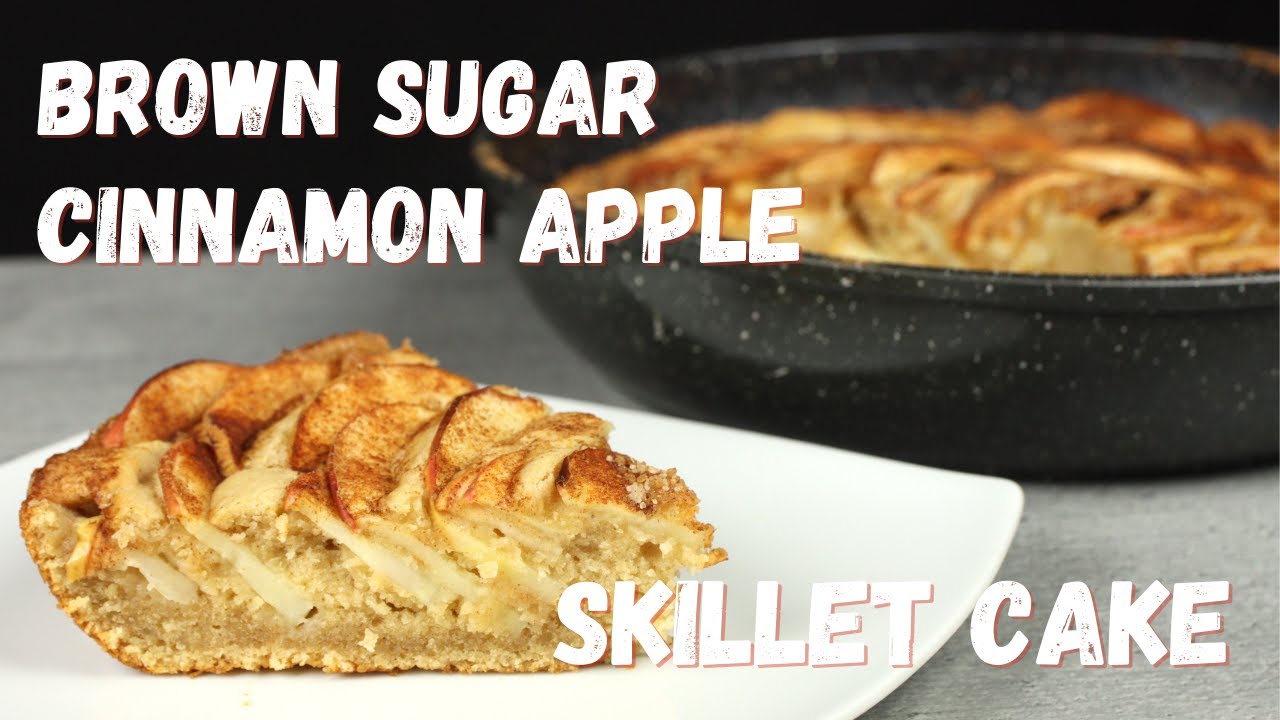 Brown Sugar Cinnamon Apple Skillet Cake Recipe | with the Stonetastic Granite Non Stick Frying Pan
