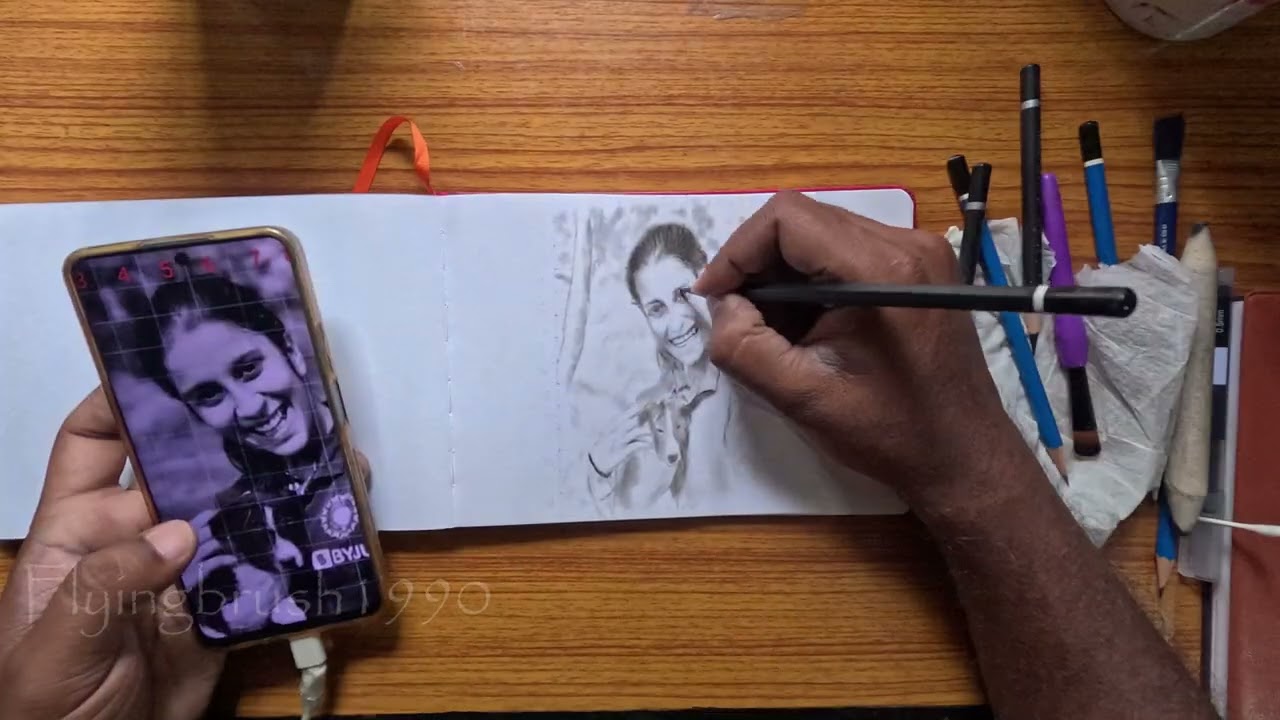 Drawing Jemimah Rodrigues Timelapse #art #jemimahrodrigues #indianwomancricketteam #indiancricket
