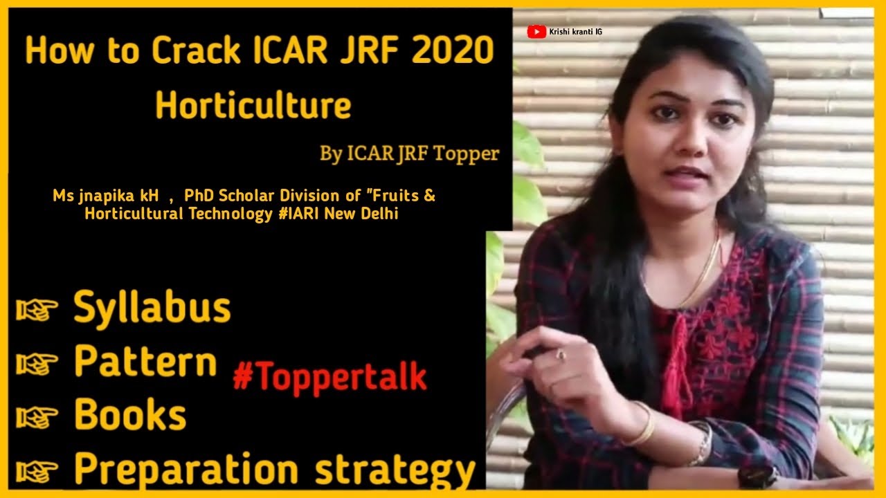 How to crack ICAR JRF 2020🔥🔥 | Horticulture | #Toppertalk by IARI student