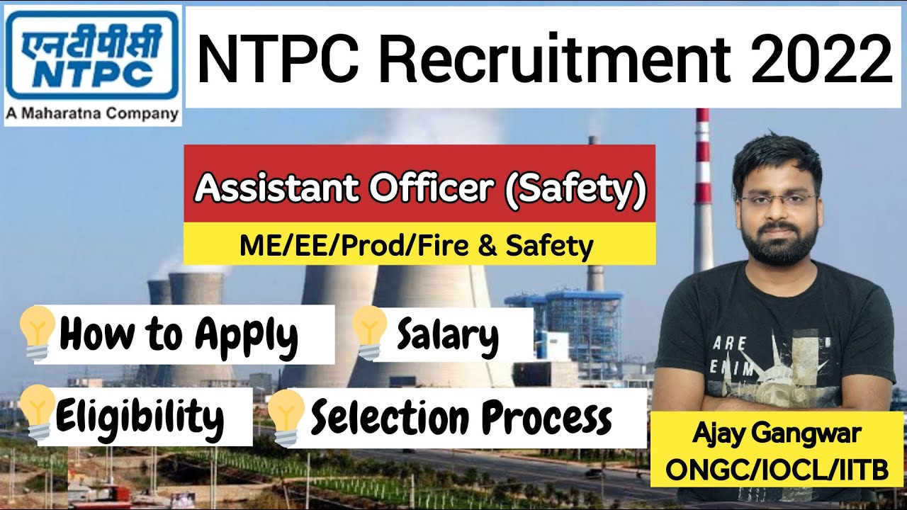NTPC Recruitment 2022/ Assistant Officer(Safety)/Permanent Job/ Maharatna PSU Jobs🔥/Government Jobs🥰