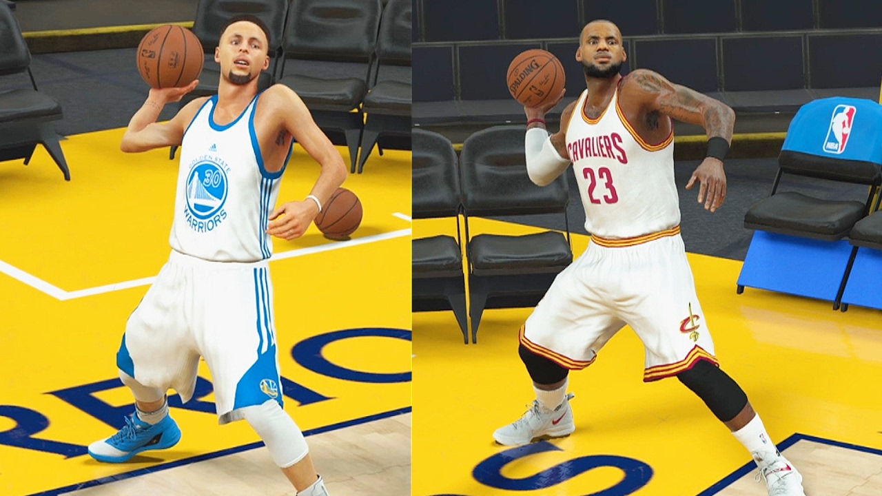 Stephen Curry VS LeBron James Full Court Shots - Who Can Make a Full Court Shot First? NBA 2K17