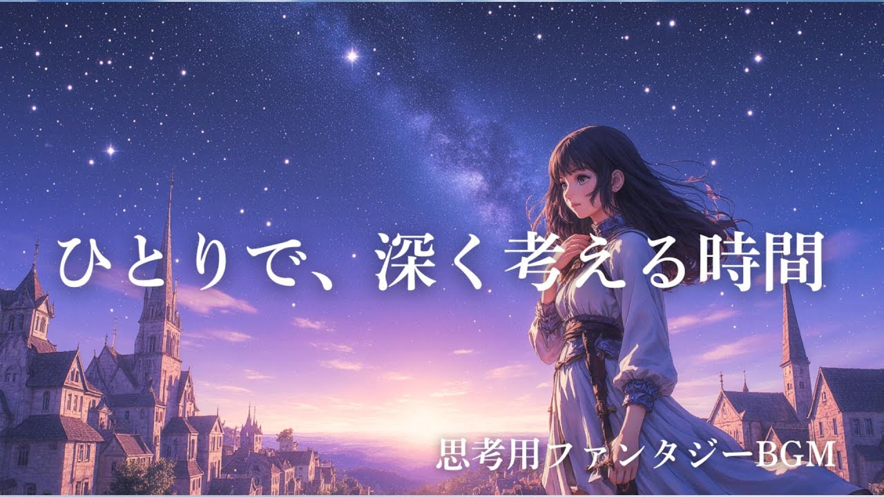 【作業用BGM】夜明け前の王都｜１時間30分・静かなファンタジー音楽｜集中・思考・リラックス