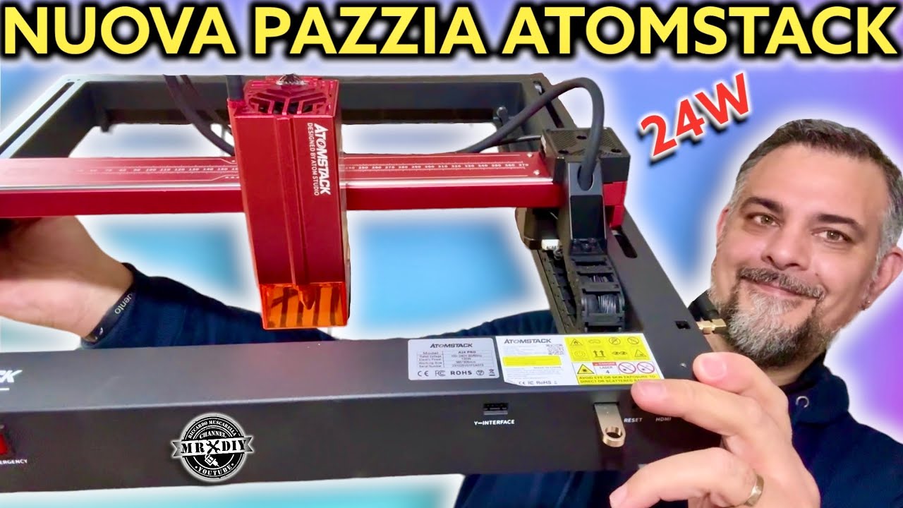 Una nuova pazzia da 24W. Incisore laser 0.06, potente e preciso mai visto prima. Atomstack A24 pro.