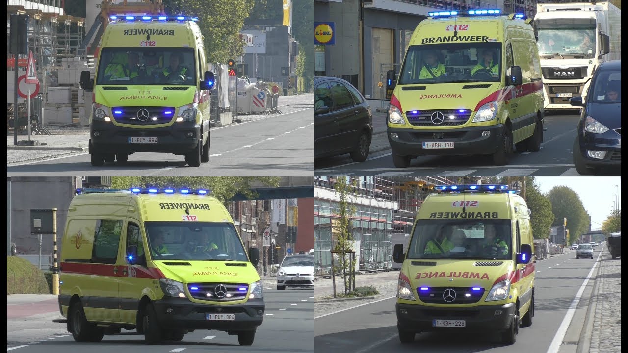 [E-horn & Rumbler] Vele (Brandweer) Ziekenwagens met spoed naar interventies in Gent