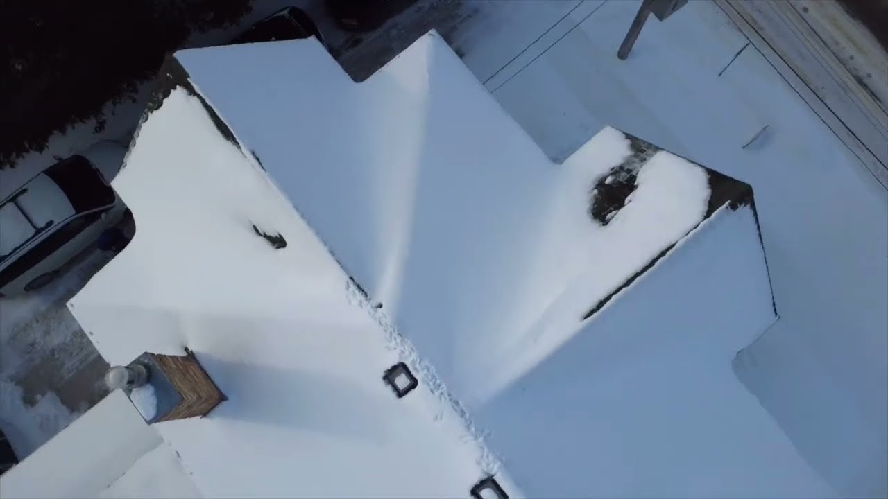 Snow covered roof inspection | DJI mini 4K #drone #inspection 