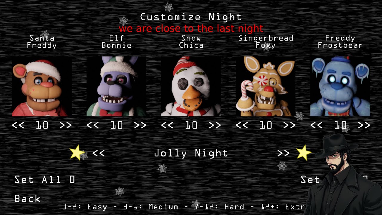 Festive Nights at Freddy's we beat the 10 mode