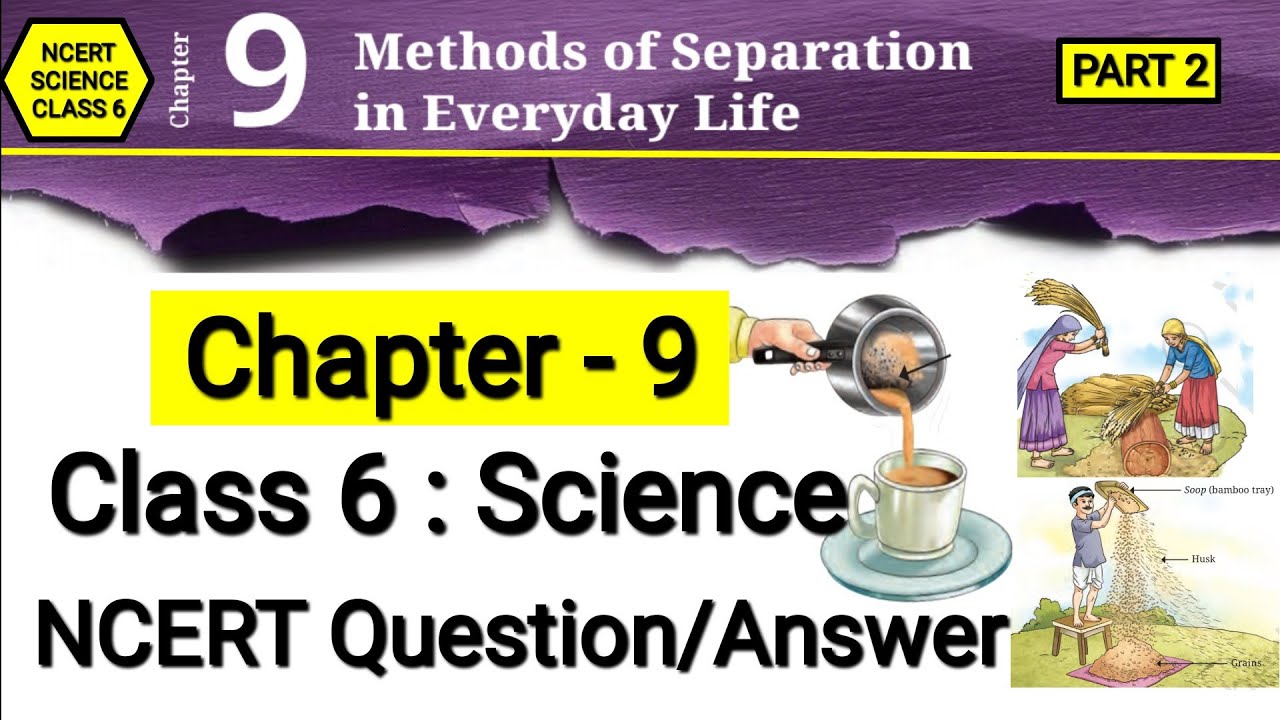 Methods of Separation in Everyday Life | Class 6 Science Chapter 9 | Question Answer | Curiosity