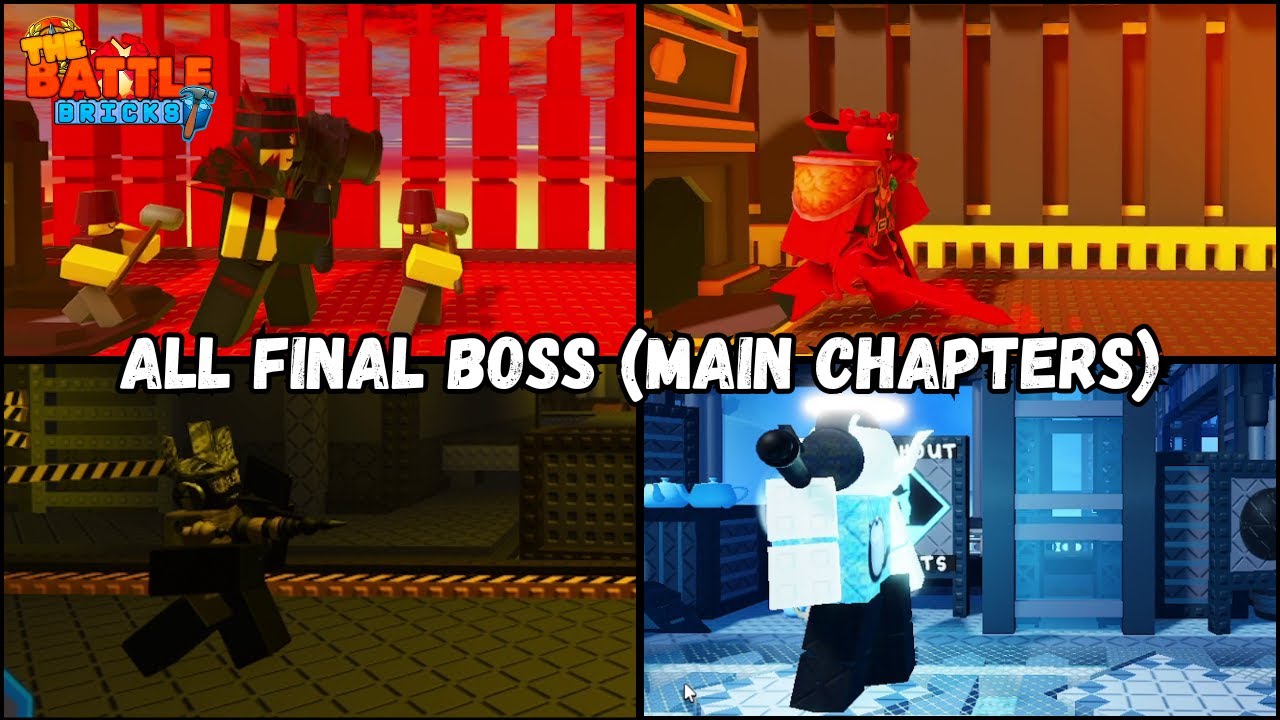BEATING ALL FINAL BOSS STAGE FOR THE FIRST TIME (CHAPTER 1 - 4) | Roblox The Battle Bricks
