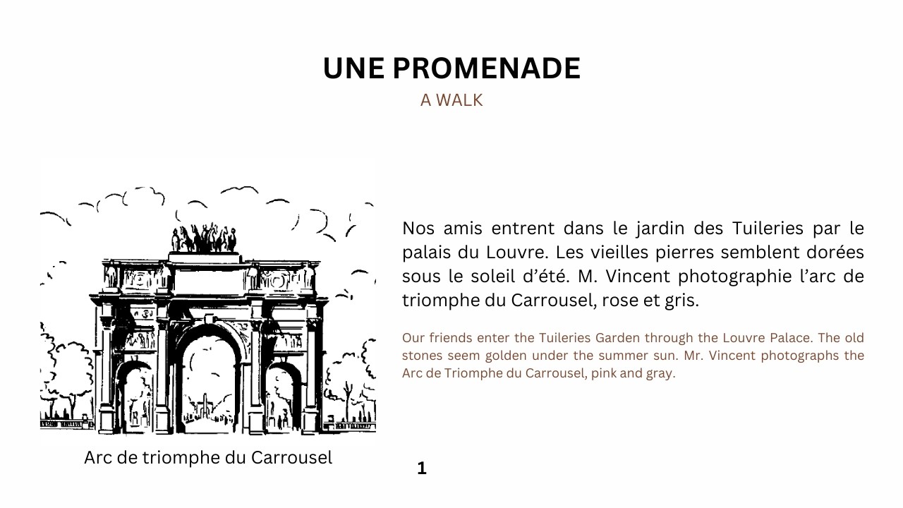 Cours De Langue Française I - Leçon 33 - Une Promenade