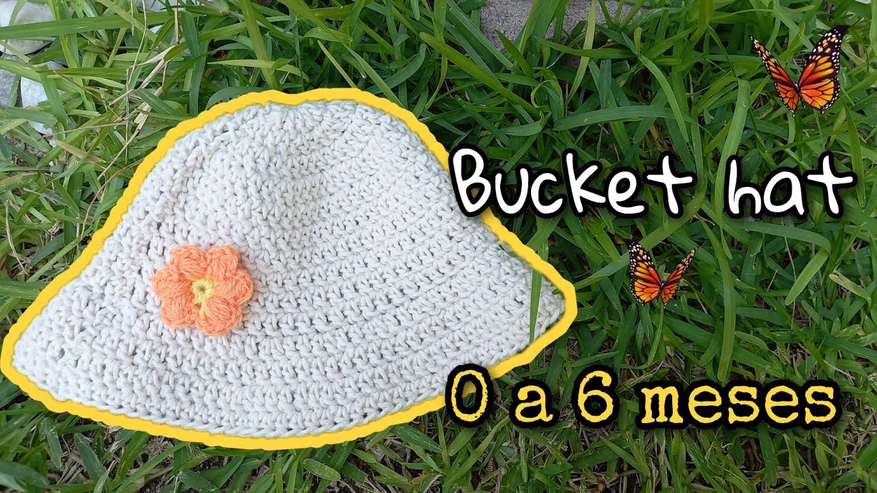 SOMBRERO TEJIDO PARA BEBE 0 a 6 meses / Bucket hat