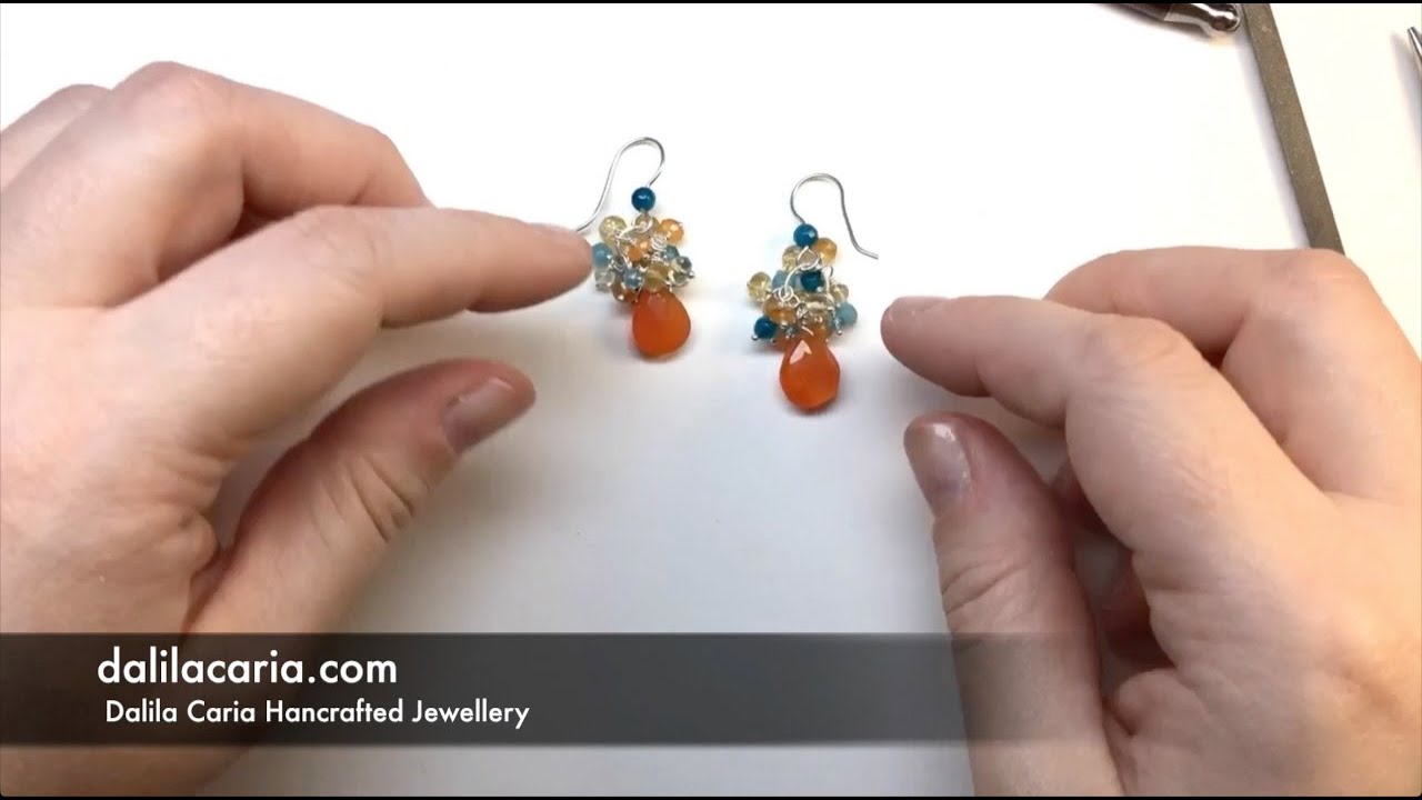 How to make Cluster Earrings (ENG/PT) Como fazer Brincos Cacho