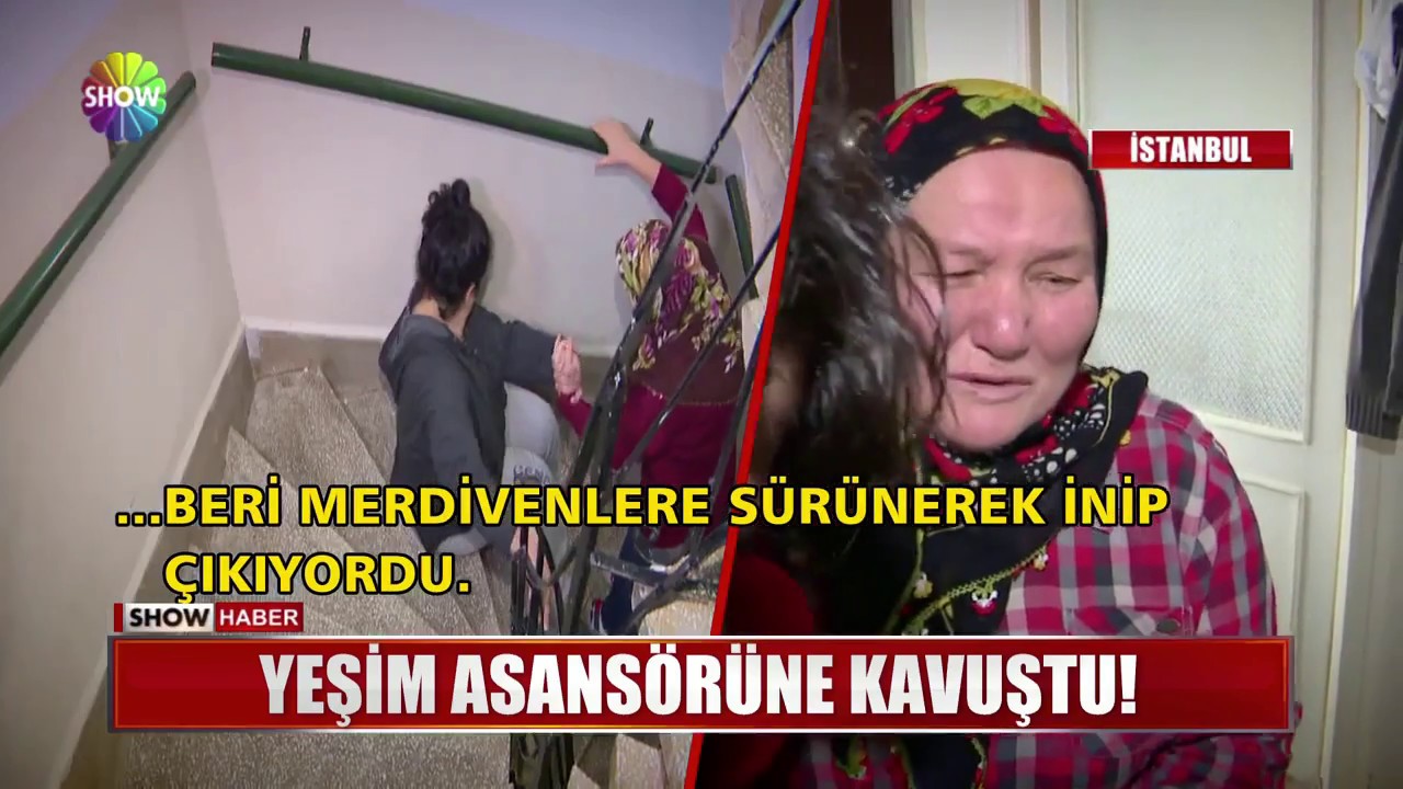 Yeşim asansörüne kavuştu!