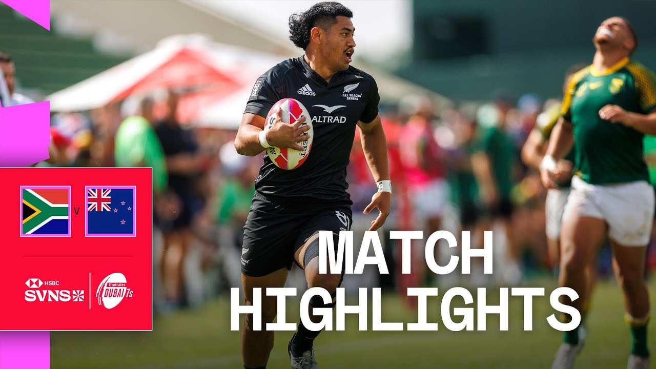 Crazy All Blacks comeback | South Africa v New Zealand | HSBC SVNS Dubai 2024 | Men's Highlights