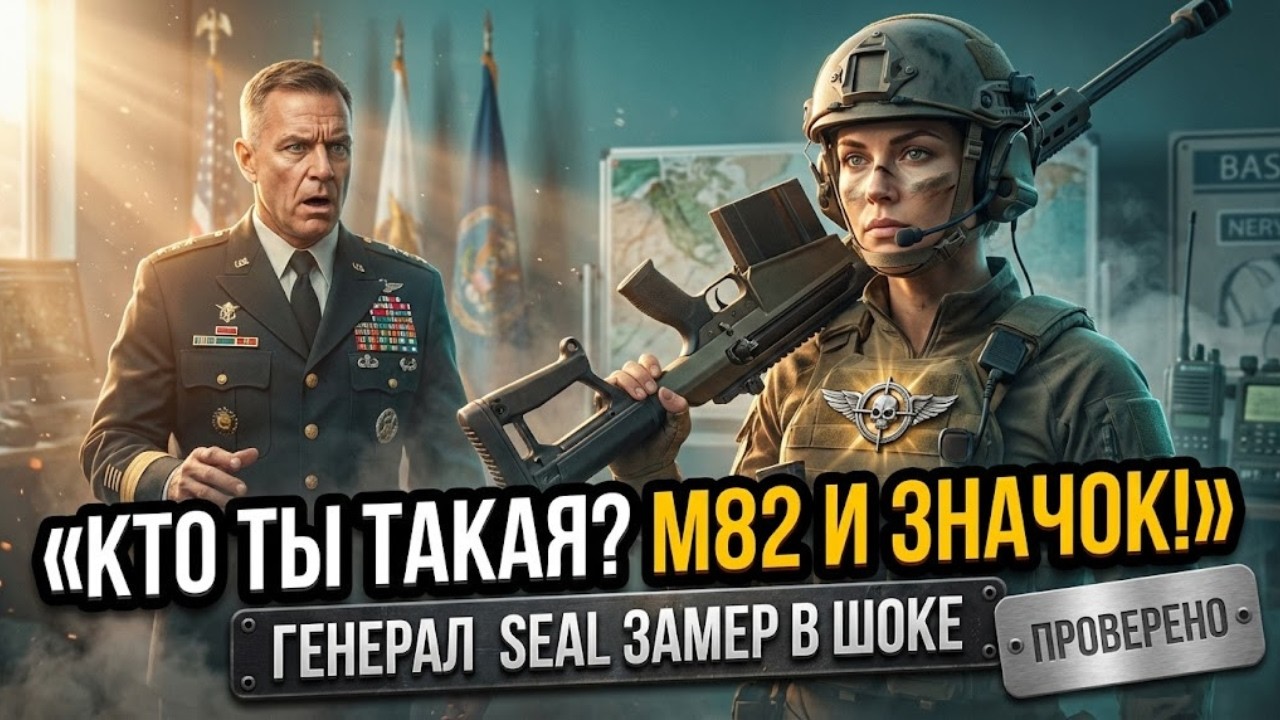 «Кто ты?» — спросил ее генерал SEAL, пока не увидел M82 и снайперский значок… и замер.