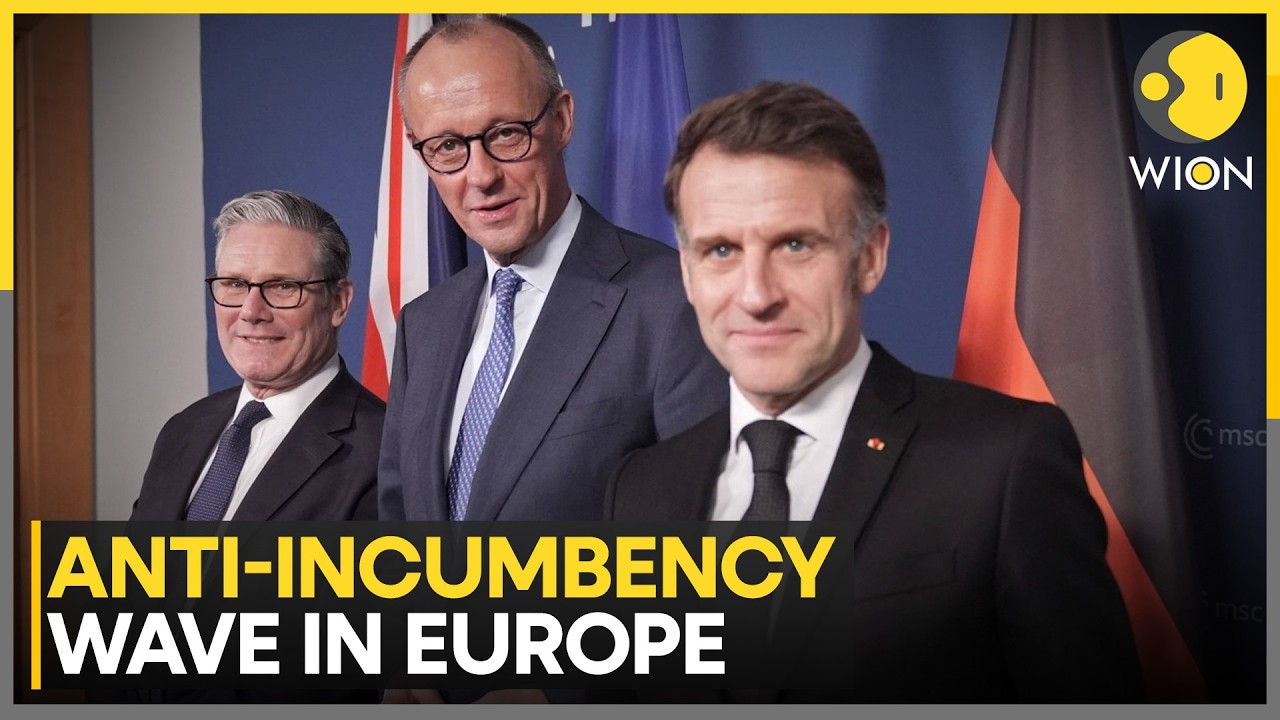 &lsquo;Anti-Incumbency&rsquo; Wave in Europe: Merz, Macron & Starmer Face Falling Ratings | WION News