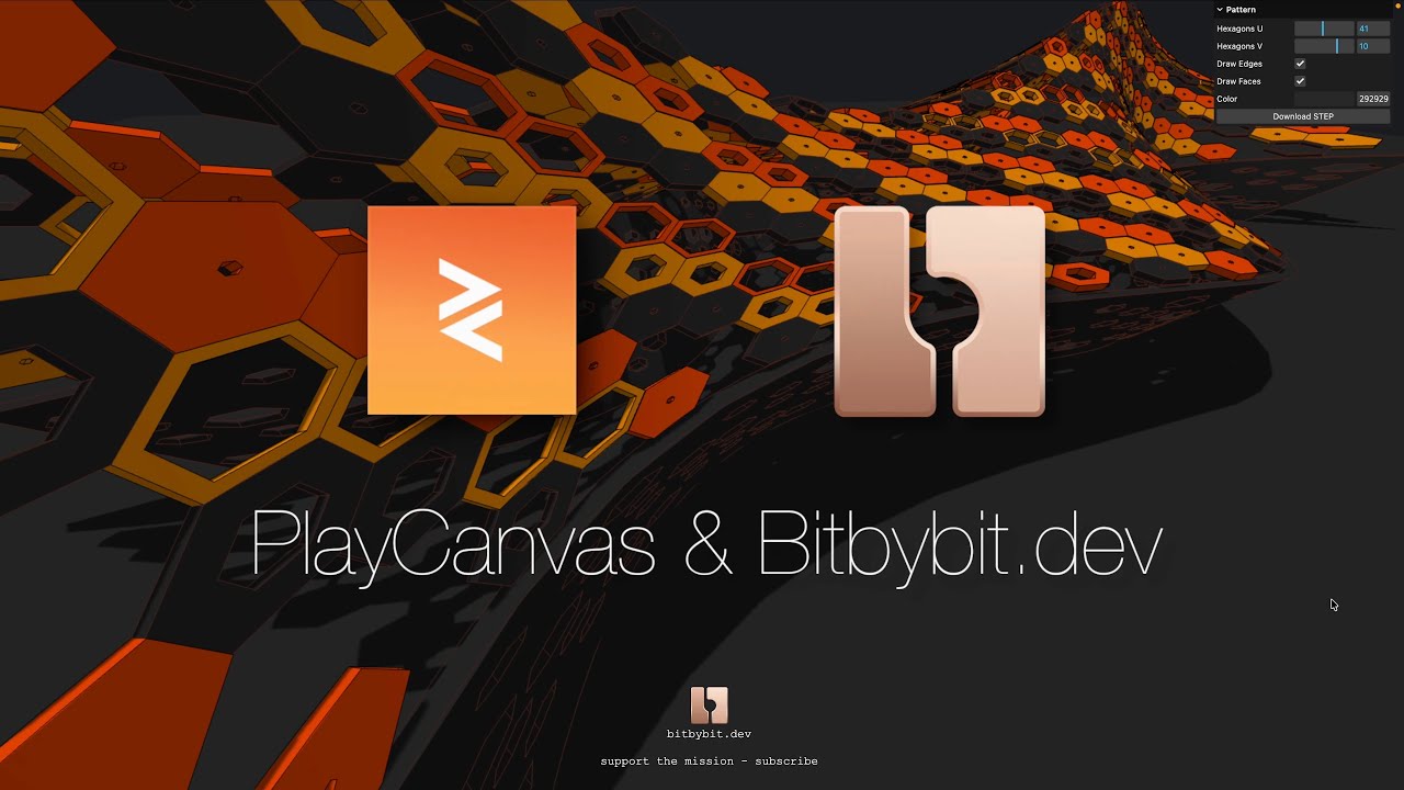 PlayCanvas Support in Bitbybit CAD Parametric Design Platform
