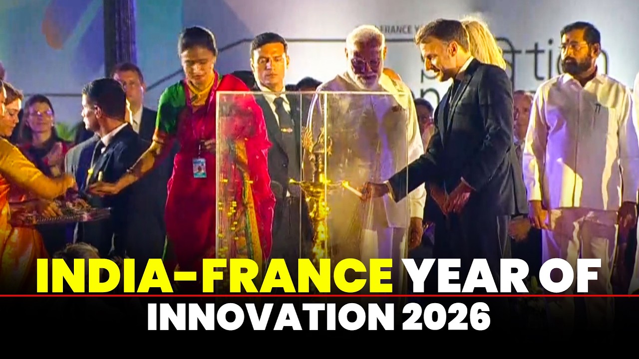 PM Modi & Macron at India-France Year of Innovation & Cultural Commemoration at Gateway of India