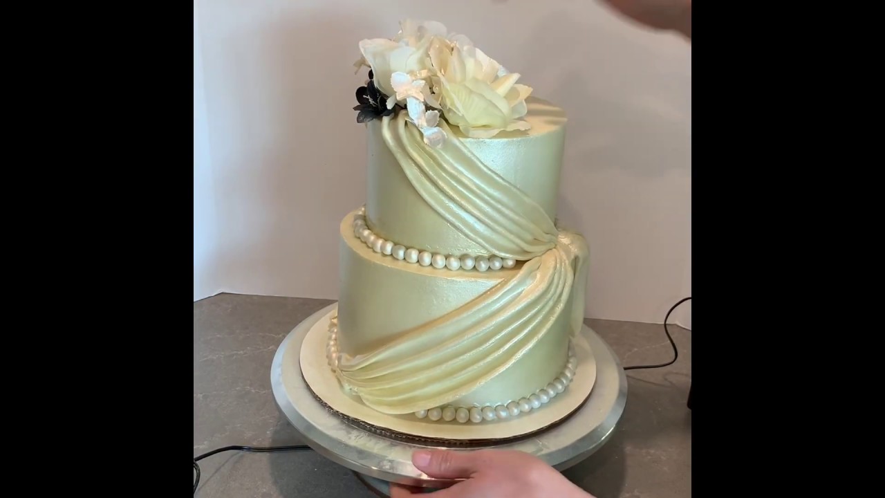 Draped Wedding Cake