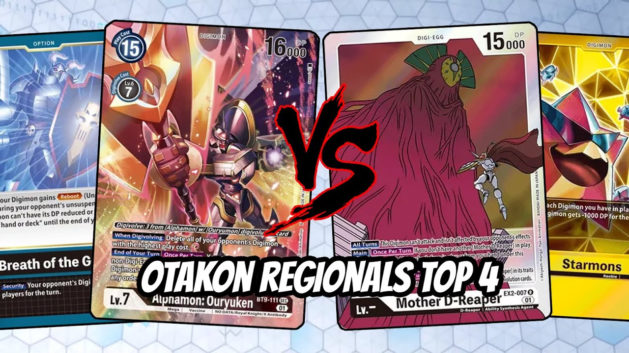 Alphamon vs D-Reaper Otakon Regionals Top 4 (Digimon TCG BT9)