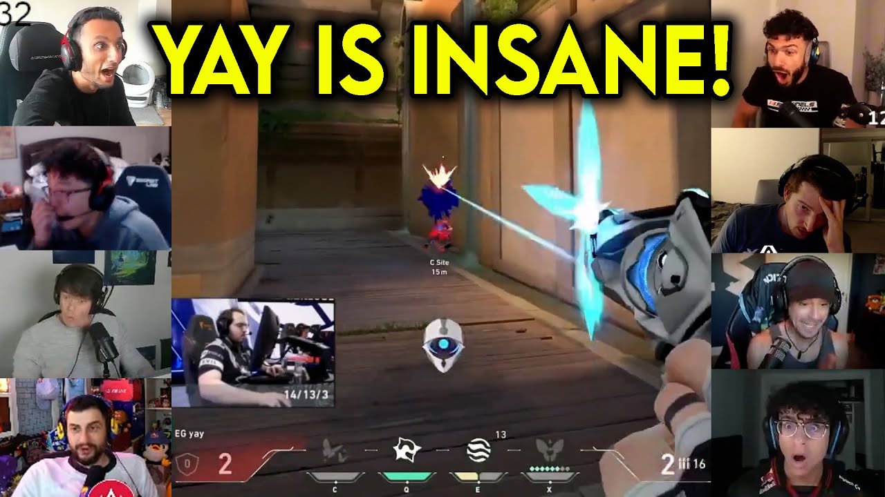 Valorant Streamers Reacts To EG Yay Insane SHERIFF 3k CLUTCH Against G2 In VCT