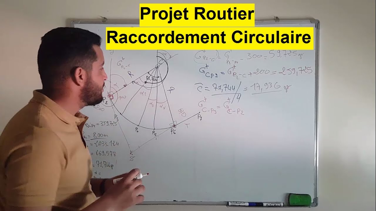 Projet routier : Raccordement circulaire simple partie 2