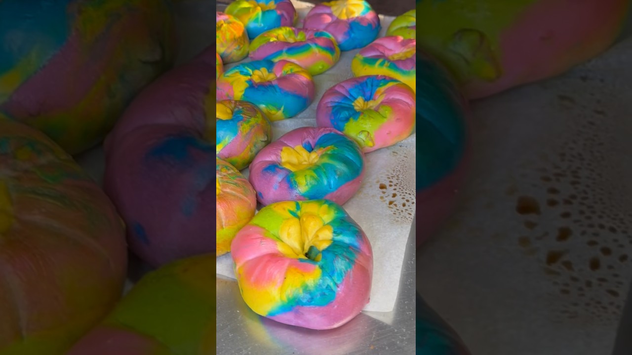 Making our Easter bagels #bagels #easter #shorts