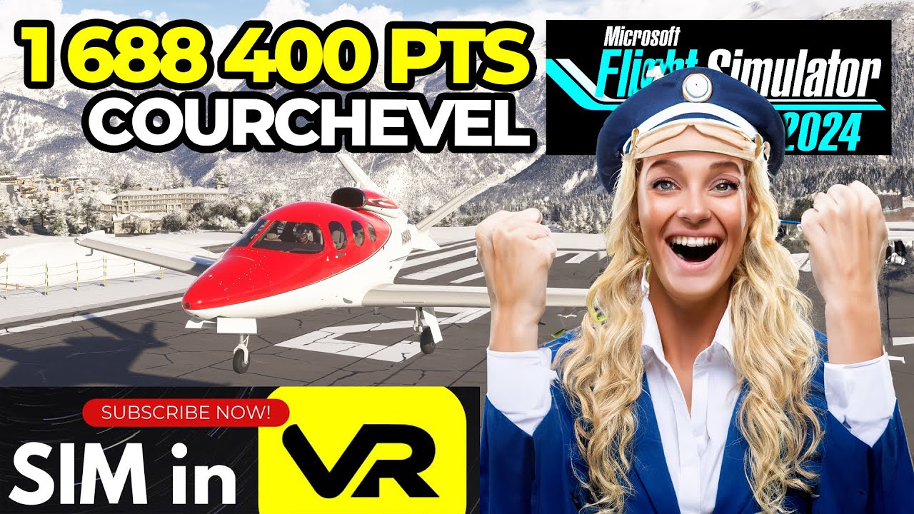 Courchevel 1.68M Points! Cirrus Vision Jet G2 Precision Landing - MSFS 2024 Weekly Challenge League