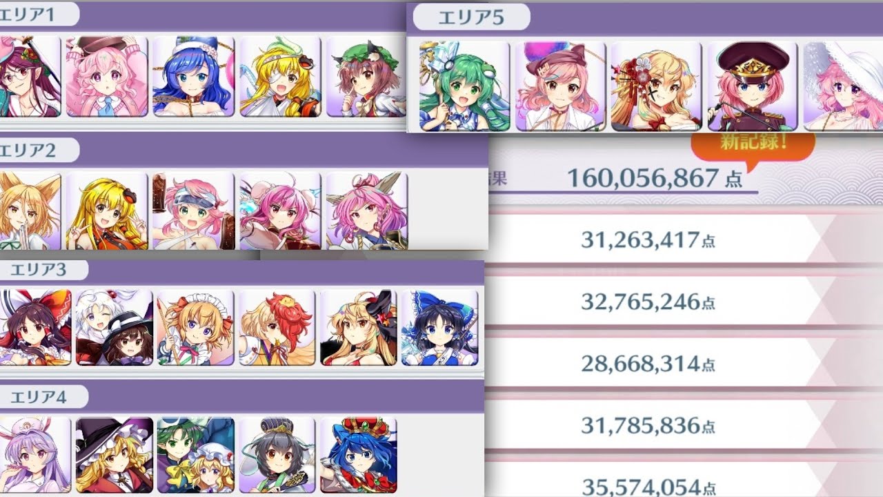 永遠戦線朱夏戦　1億6000万点