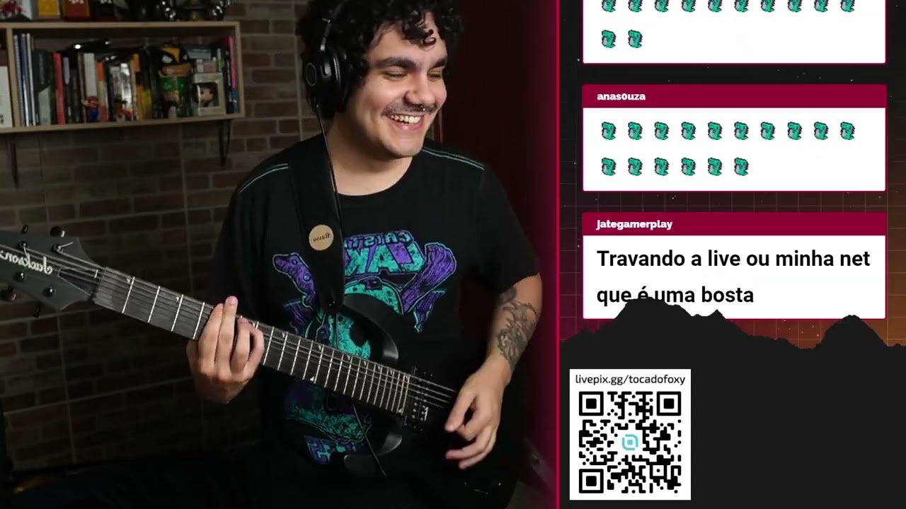 Raposito tocando KORN e DEFTONES na live