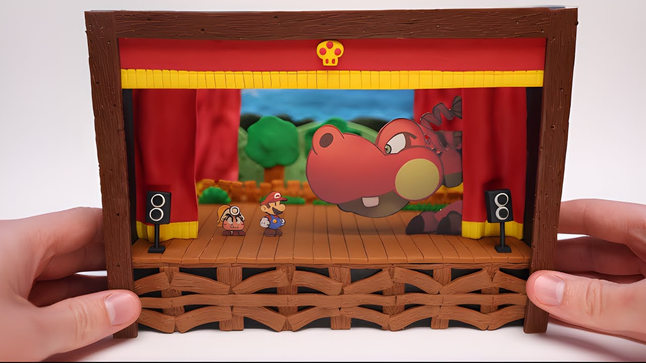 Making Hooktail Boss Battle From Paper Mario: The Thousand Year Door With Polymer Clay