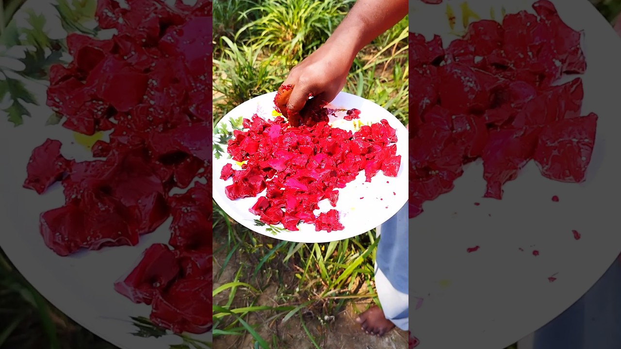 MUTTON SERIES #4 | GOAT BLOOD PORIYAL | Blood Fry| Goat Blood Recipe| Parivallal Village cooking