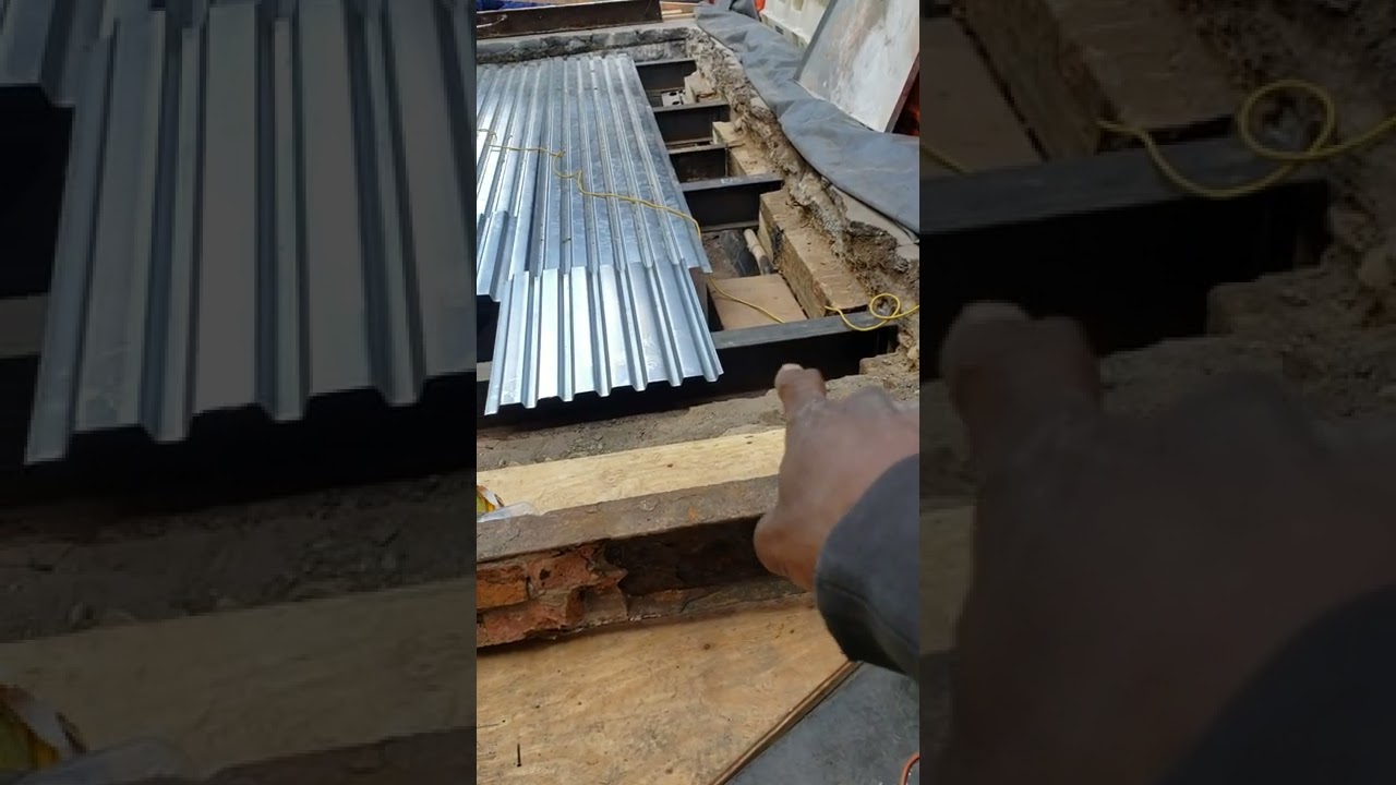 New sidewalk being built with vaulted space under, part 1
