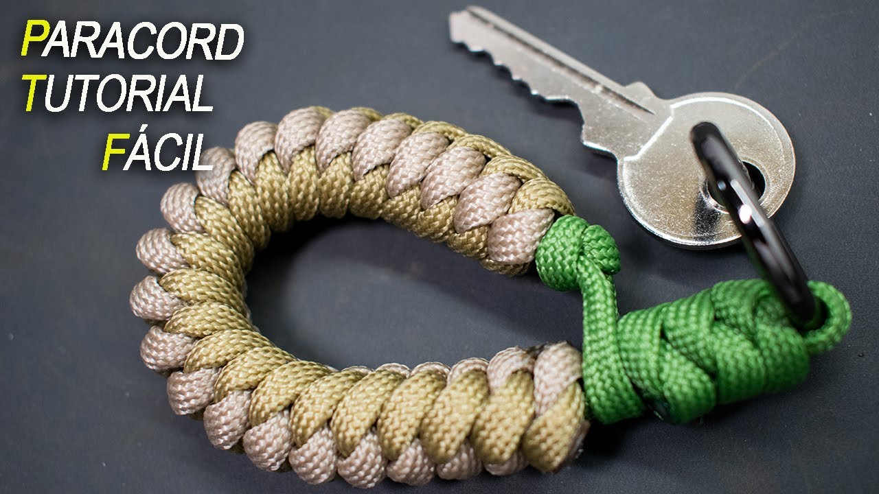 Llavero paracord nudo cascabel y nudo serpiente