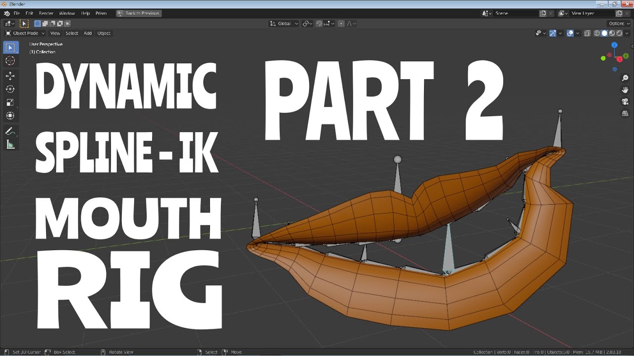 The Perfect Blender Mouth Rig (Spline IK) Tutorial: Part 2