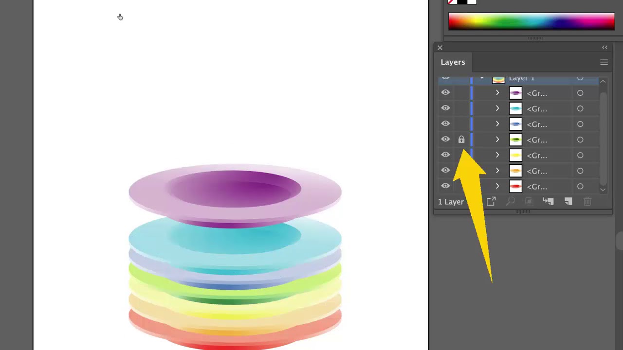 Layer management in Adobe Illustrator CC 2019