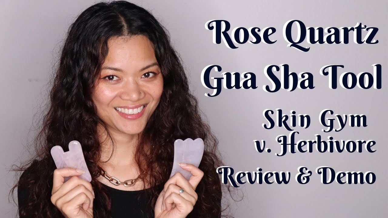 Gua Sha (Rose Quartz) | Skin Gym v. Herbivore | Review & Demo