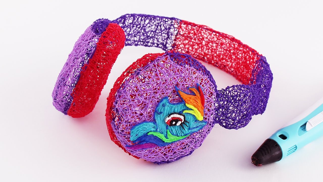 Rainbow Dash 3D Headphones Drawing With 3D PEN My Little Pony