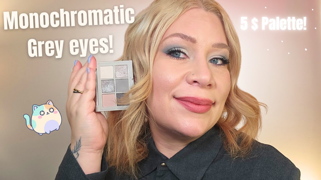 Grey Eyeshadow Look ! Early 2000s-Inspired Soft Glam Using a $5 Essence Palette