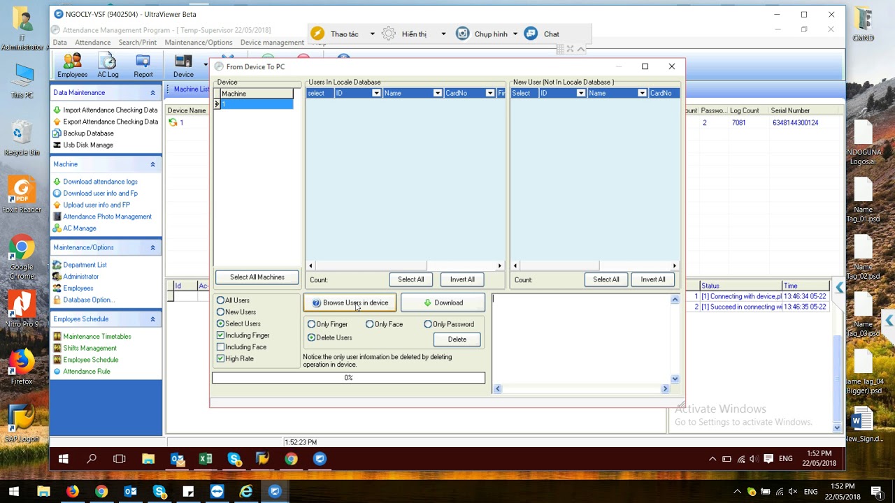 How to delete a user on ZKTeco Attendance Management