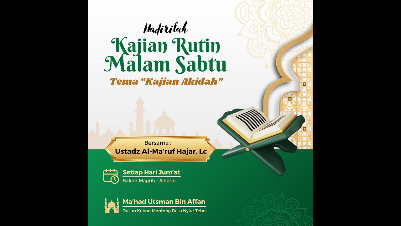 [ LIVE 49 ] Kajian Akidah | Ustadz Al Ma'ruf Hajar, Lc  حفظه الله تعالى