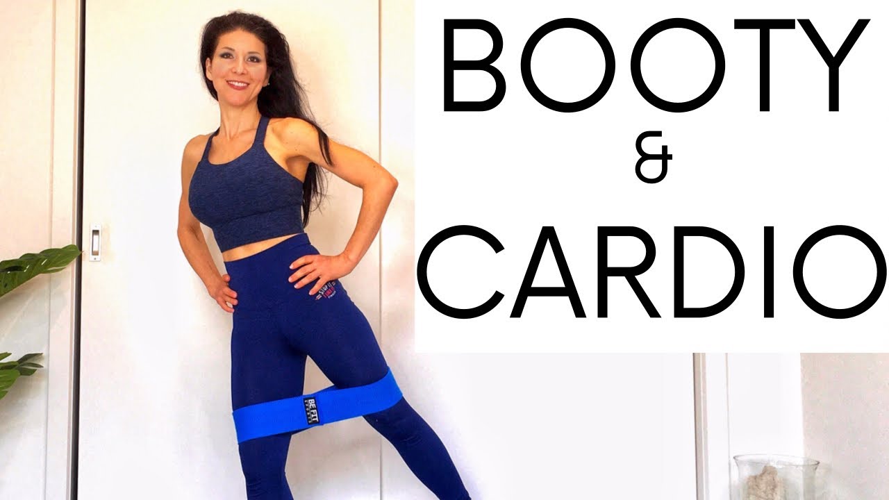 45 Min BOOTY & FAT BURNING HIIT CARDIO WORKOUT With Booty/Resistance Band