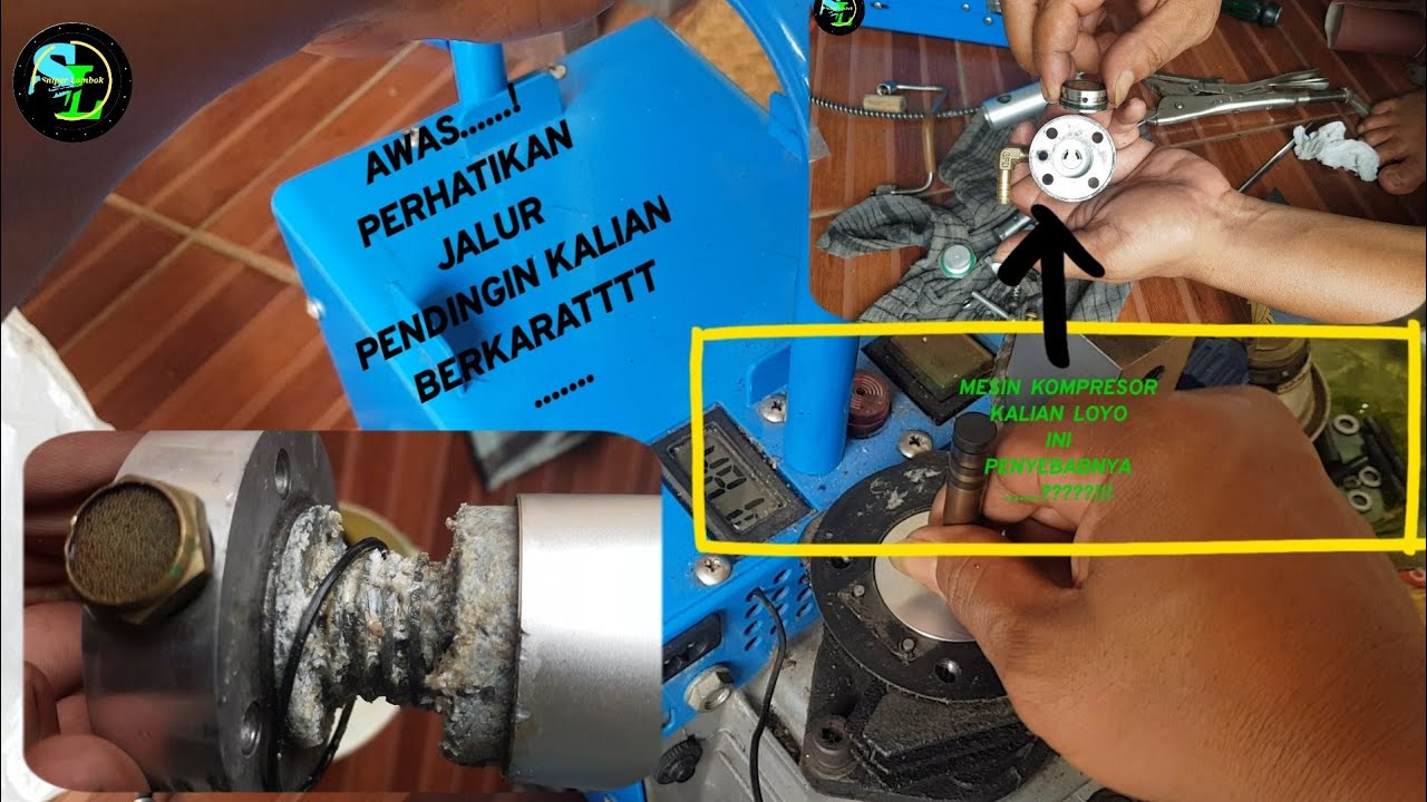 SERVICE MESIN KOMPRESOR PCP,MESIN NGEDEN,TEKANAN TIDAK MAU NAIK LAGI....#pcp #airgun  #compressor