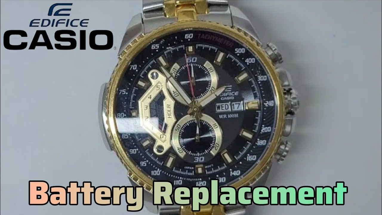 How To Change Battery CASIO EDIFICE EF-558 Chronograph Watch