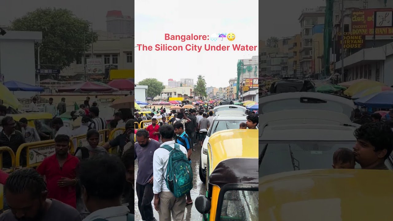 Bangalore: The Silicon City Under Water 🌧️😳 #bangalore #trending #viral #shorts #shortvideo #rain