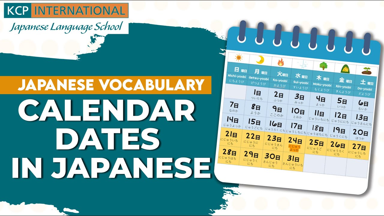 Japanese Vocabulary - How to Read Dates in Japanese