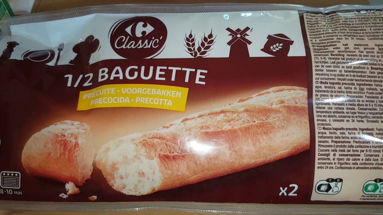 Pain précuit au four Carrefour mini baguettes précuites