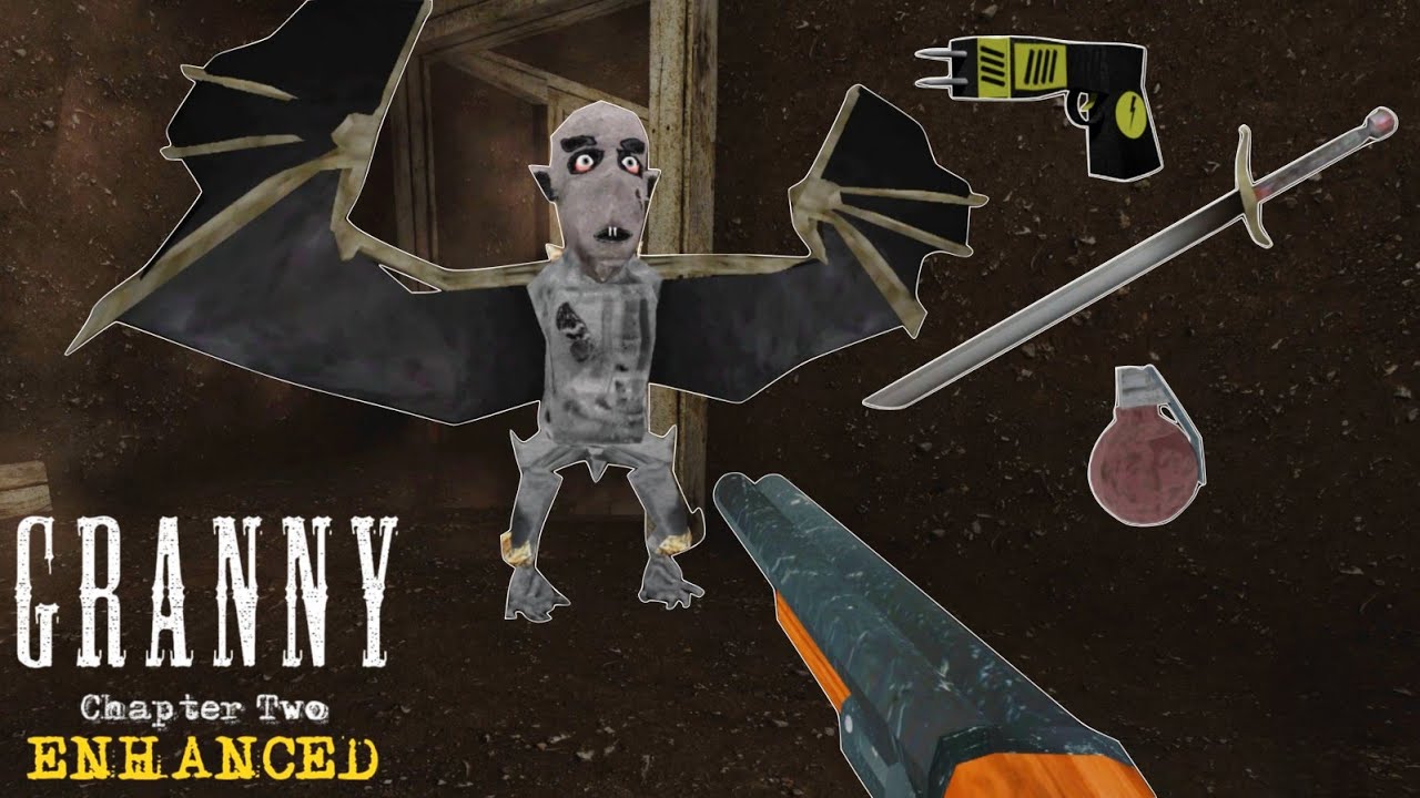 Using All New Weapons against Nosferatu Bat in Granny 2 Enhanced New Update