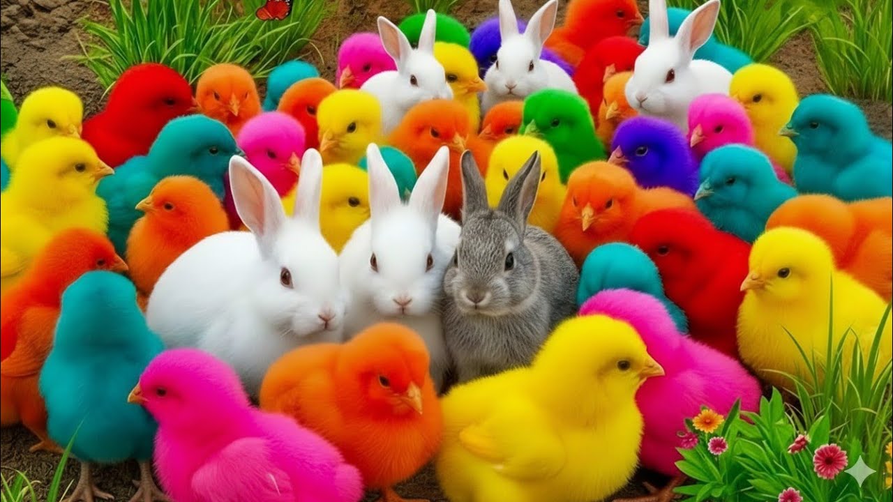 Tangkap Ayam Lucu, ayam warna warni, ayam rainbow, kelinci lucu, bebek lucu, ikan koi, Hewan Lucu